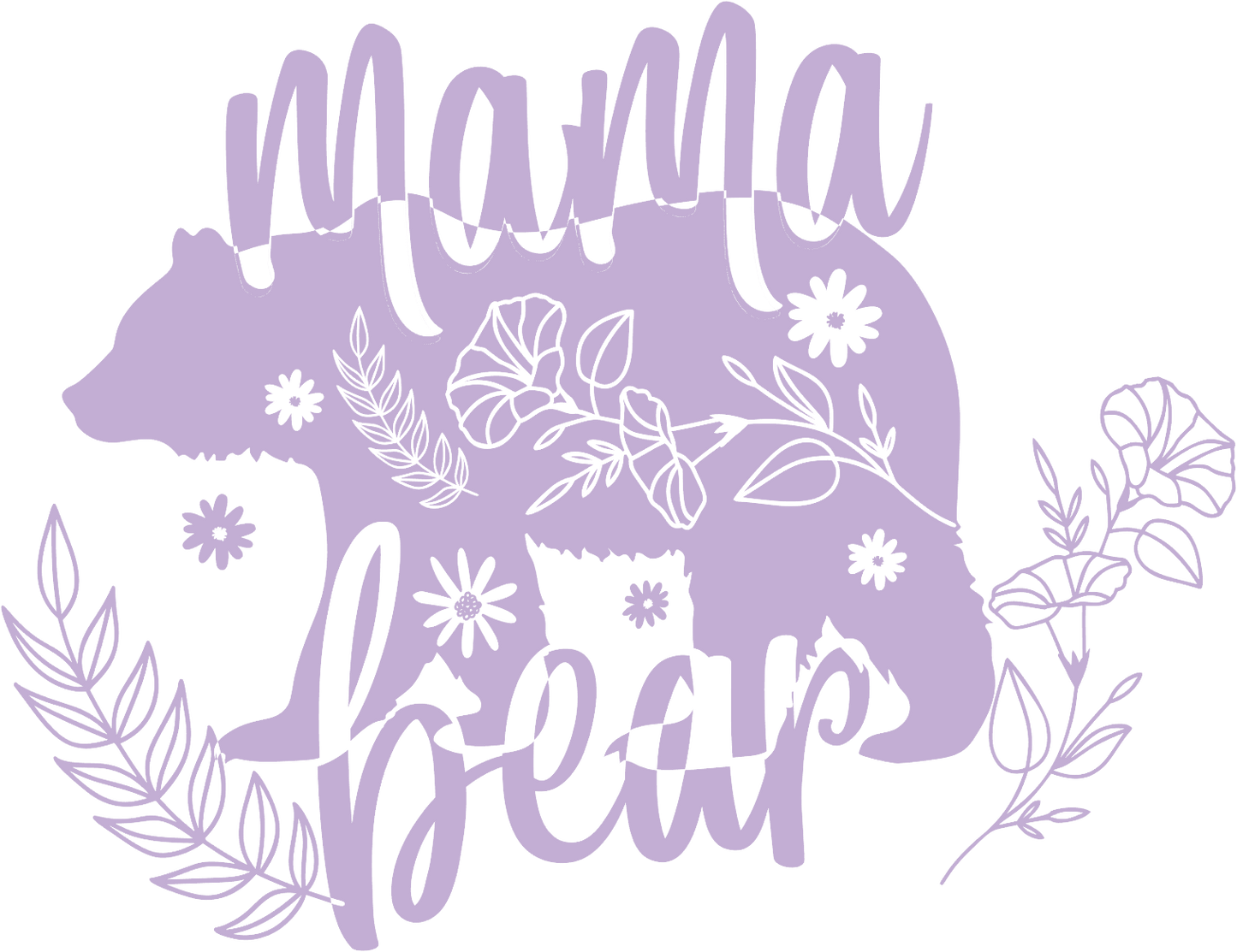 Mama Bear Decal Mother's Day Permanent Adhesive