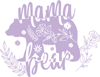 Mama Bear Decal Mother's Day Permanent Adhesive