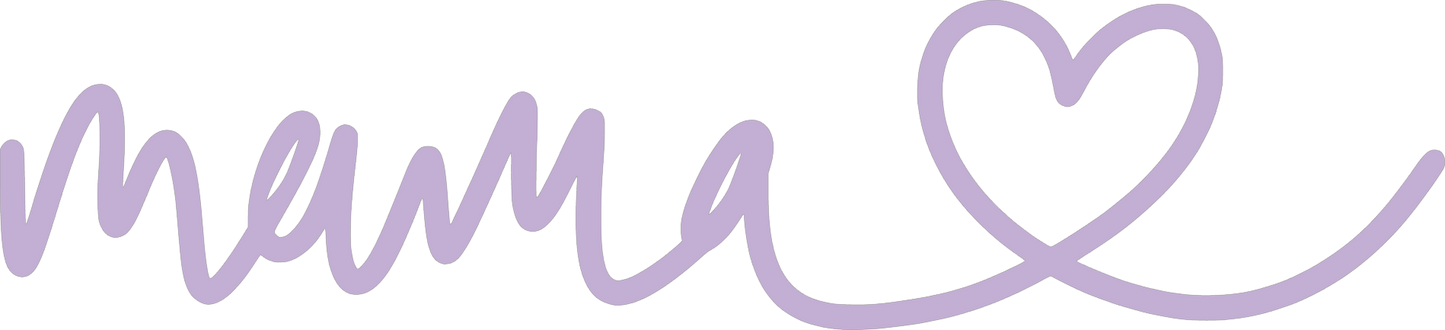 Mama Heart - Vinyl Decal - Mother's Day - Permanent Adhesive