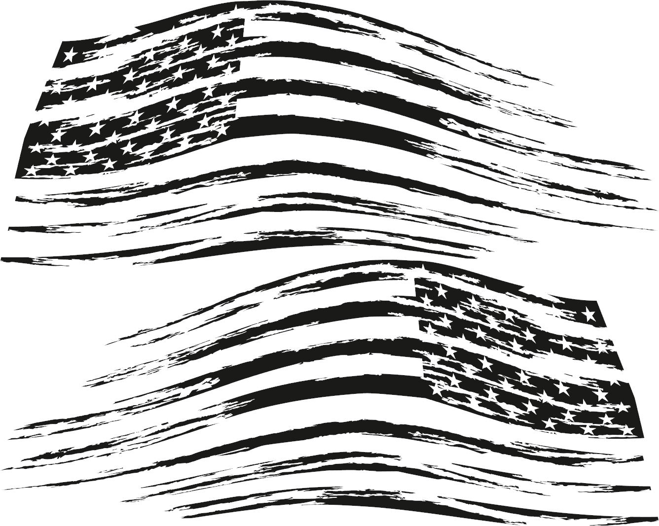 Distressed American Flag for Corner Window of Car