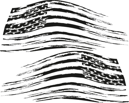 Distressed American Flag for Corner Window of Car