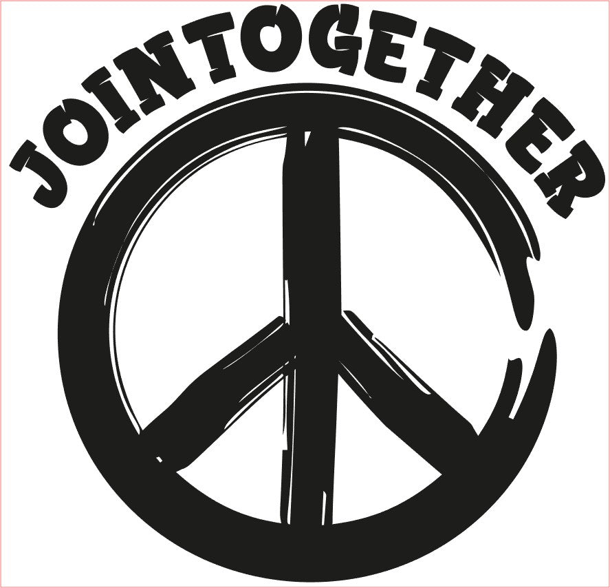Weed Pot Marijuana VINYL Decal, JOINTOGETHER, Black 6" Round