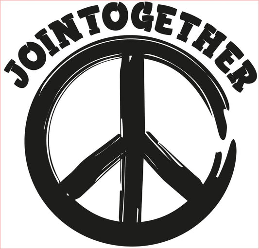 Weed Pot Marijuana VINYL Decal, JOINTOGETHER, Black 6" Round