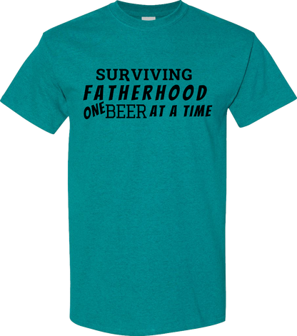 Surviving Fatherhood One Beer At A Time T-Shirt Cotton