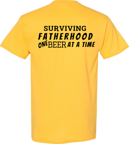Surviving Fatherhood One Beer At A Time T-Shirt Cotton