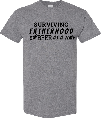 Surviving Fatherhood One Beer At A Time T-Shirt Cotton