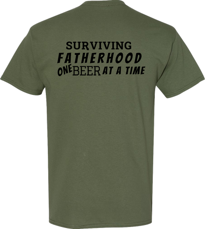 Surviving Fatherhood One Beer At A Time T-Shirt Cotton